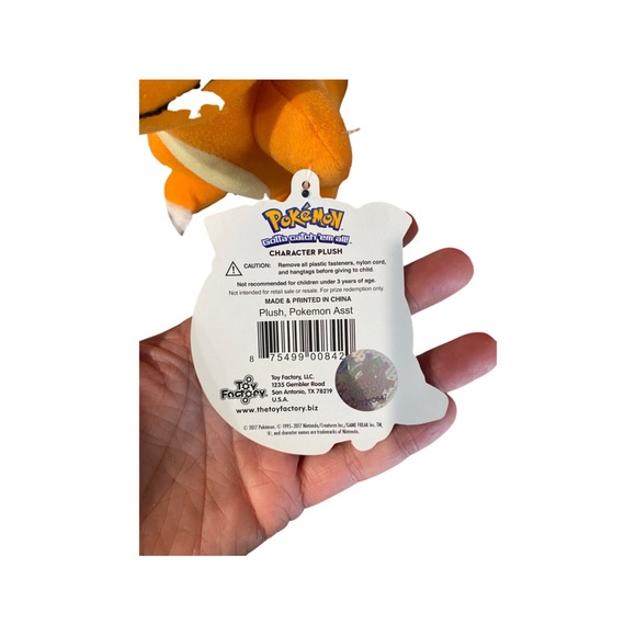 Set of 2 pokemon plush, Pokeball and Charmander - Picture 3 of 7